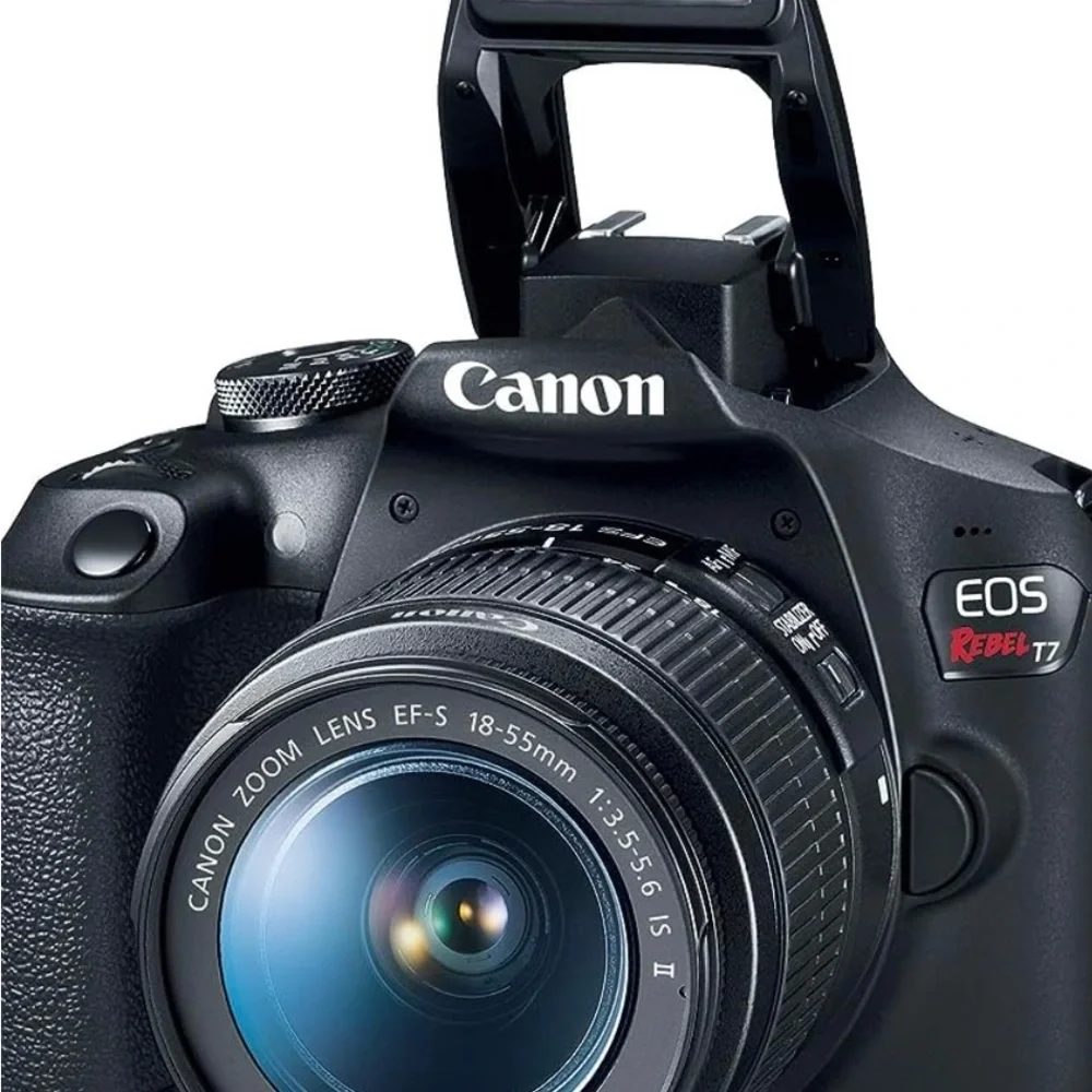 New Canon EOS Rebel T7 Dslr camera with 18-55 mm lens & built in wi-fi